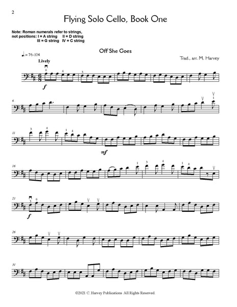 Flying Solo Cello - Folk and Fiddle for Unaccompanied Cello, Book One - PDF Download