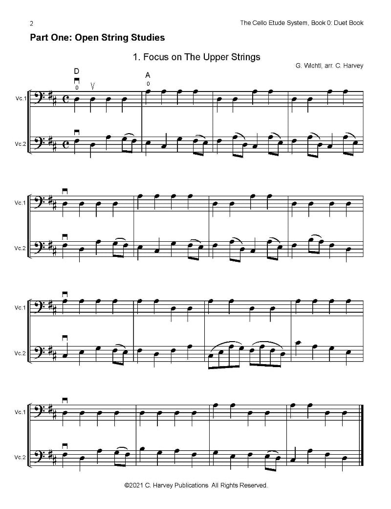 The Cello Etude System Book 0 Duet Book