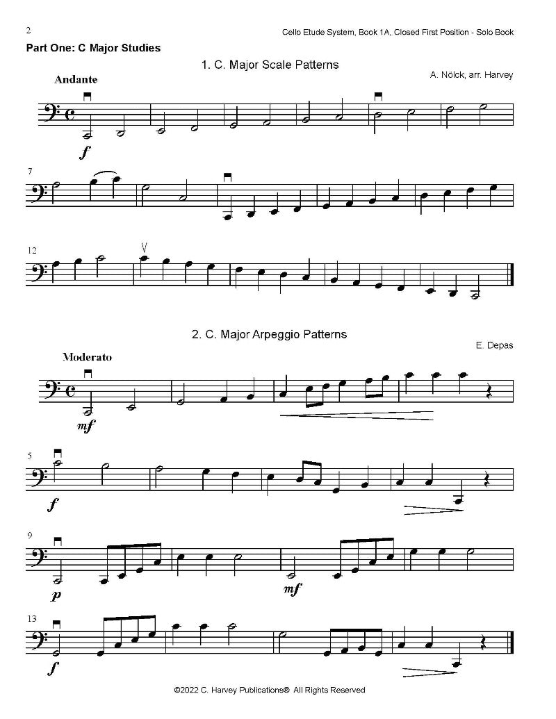 The Cello Etude System, Book 1A: Closed First Position, SOLO Book - PDF Download