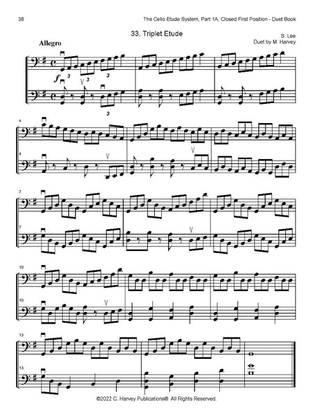 The Cello Etude System, Book 1A: Closed First Position, DUET Book - PDF Download