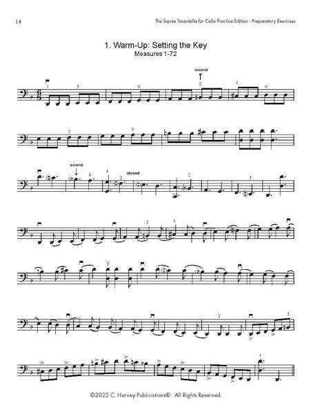 The Squire Tarantella for Cello Practice Edition - PDF Download