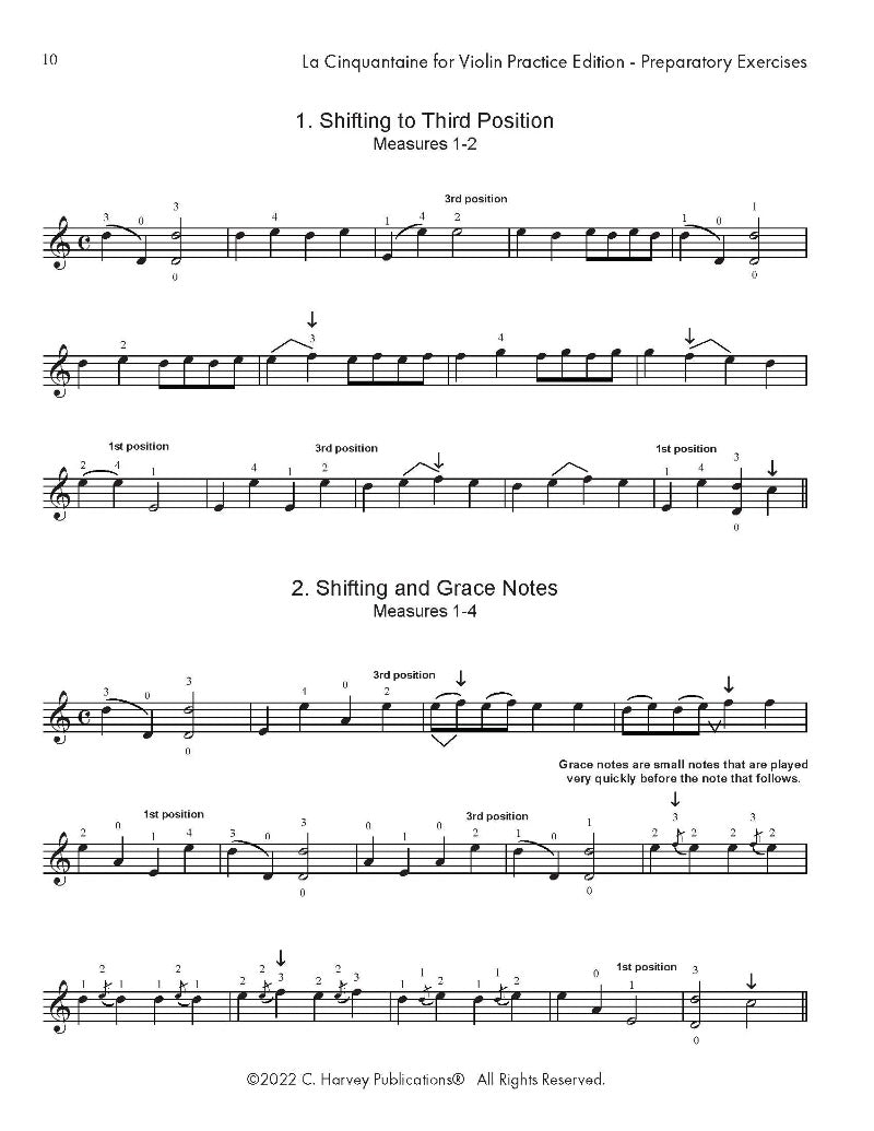 The La Cinquantaine for Violin Practice Edition - PDF Download