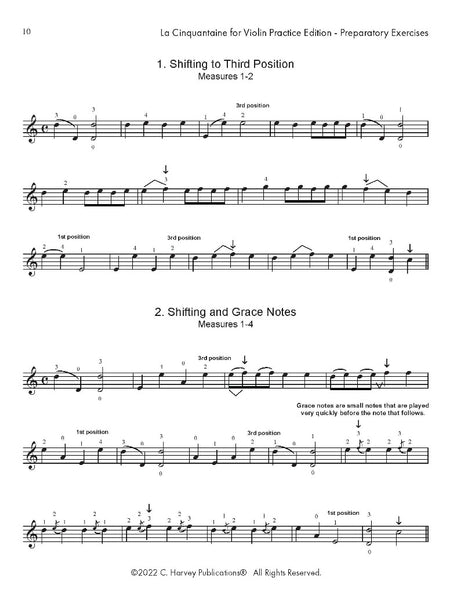 The La Cinquantaine for Violin Practice Edition - PDF Download