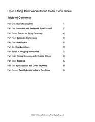 Open String Bow Workouts for Cello, Book Three - PDF Download