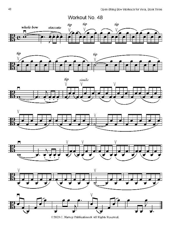Open String Bow Workouts for Viola, Book Three - PDF Download