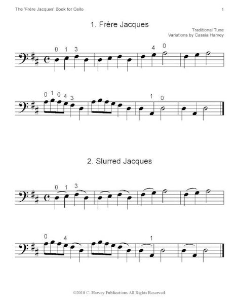 The "Frere Jacques" Book for Cello - PDF Download
