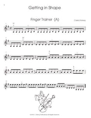 Getting in Shape for Violin: a string class method that can also be played in private study.