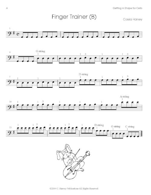 Getting in Shape for Cello: a string class method that can also be played in private study.