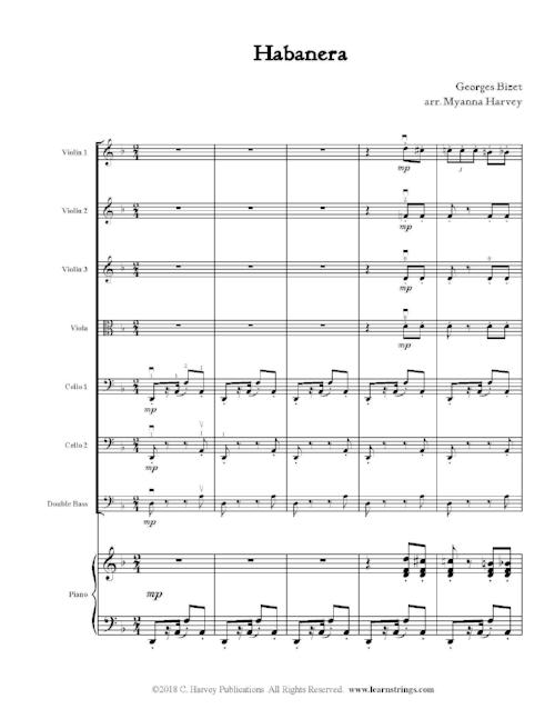 Habanera from Carmen for Student String Orchestra