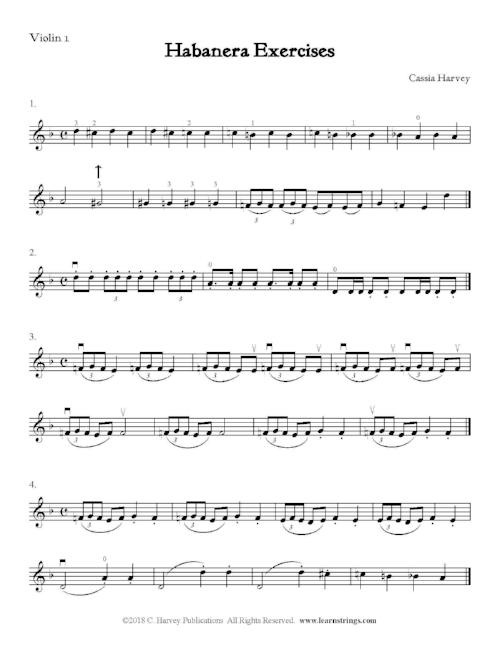 Exercises for Habanera from Carmen for Student String Orchestra