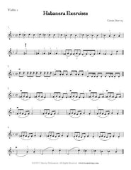 Exercises for Habanera from Carmen for Student String Orchestra
