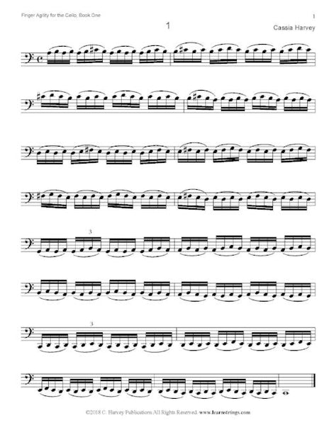Finger Agility for the Cello Sample Page: use these exercises to get faster fingers on the cello.