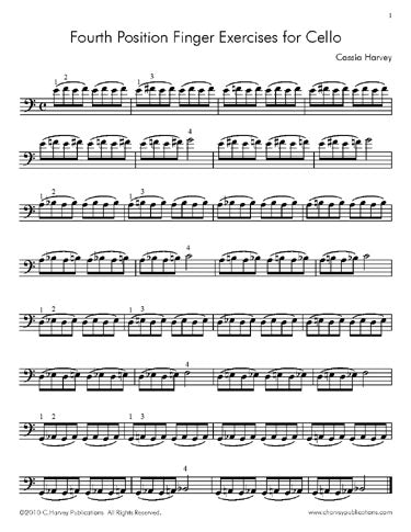 Fourth Position Finger Exercises for the Cello: Faster fingers in fourth position!