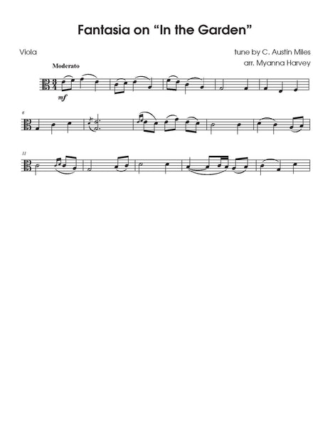 Fantasia on "In the Garden" for Solo Viola - an Easter Hymn - PDF Download