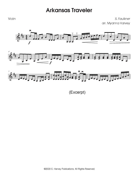 Arkansas Traveler for Solo Violin - Variations on an Unaccompanied Fiddle Tune - PDF download