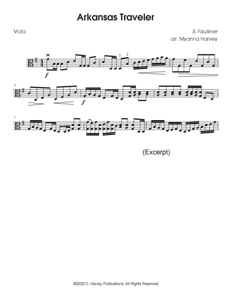 Arkansas Traveler for Solo Viola - Variations on an Unaccompanied Fiddle Tune - PDF download