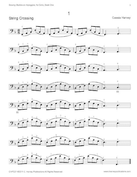 Bowing Studies on Arpeggios for Cello: Improve your cello bowing.