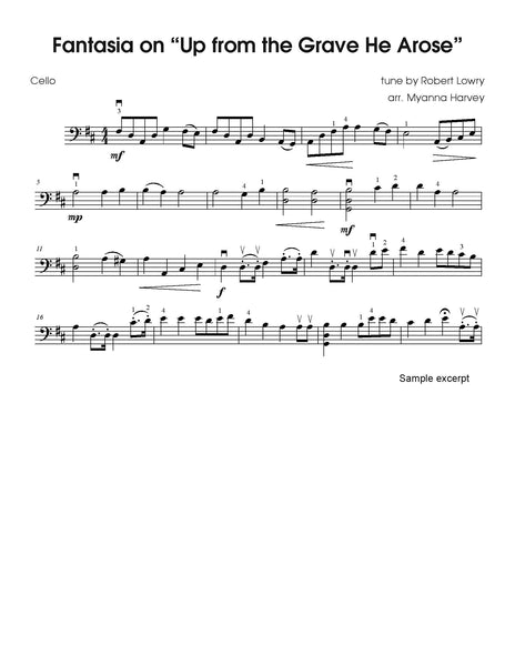 Fantasia on "Up from the Grave He Arose" for Solo Cello - an Easter Hymn - PDF download